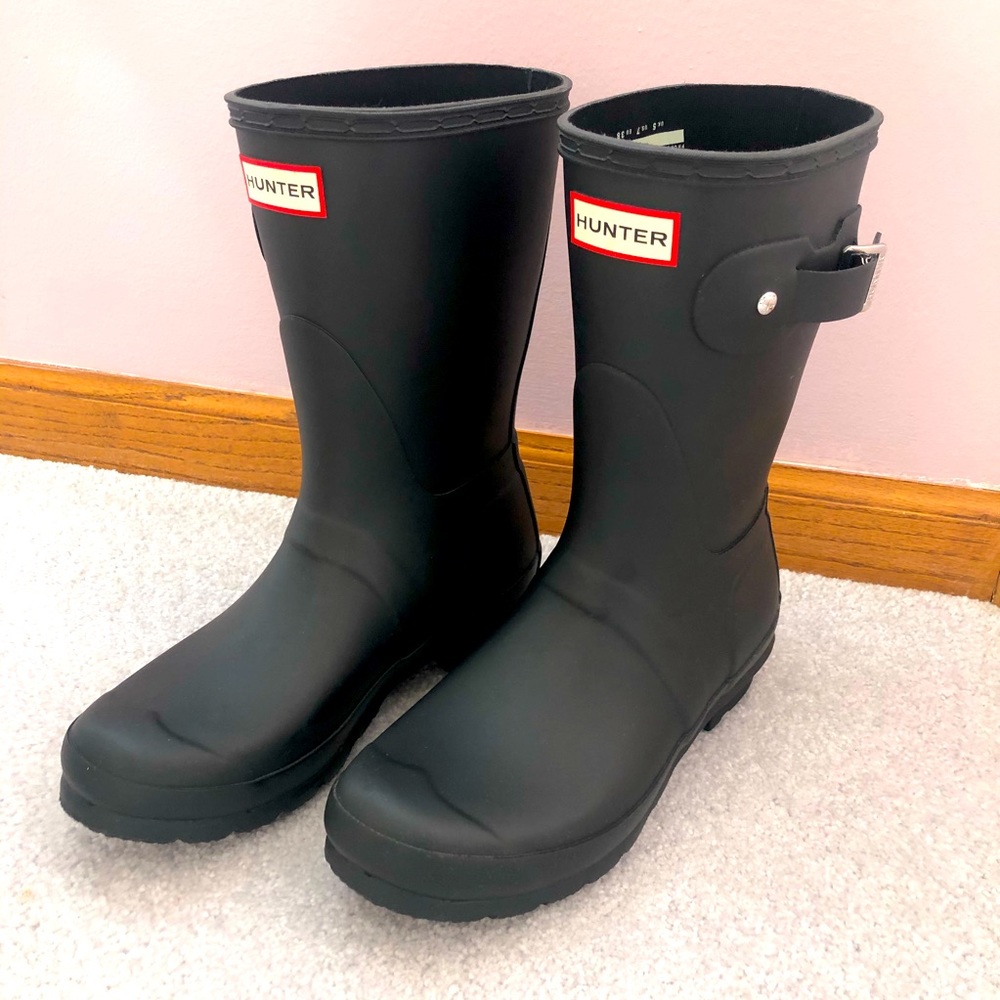 Hunter Calf-height Black Rain Boots